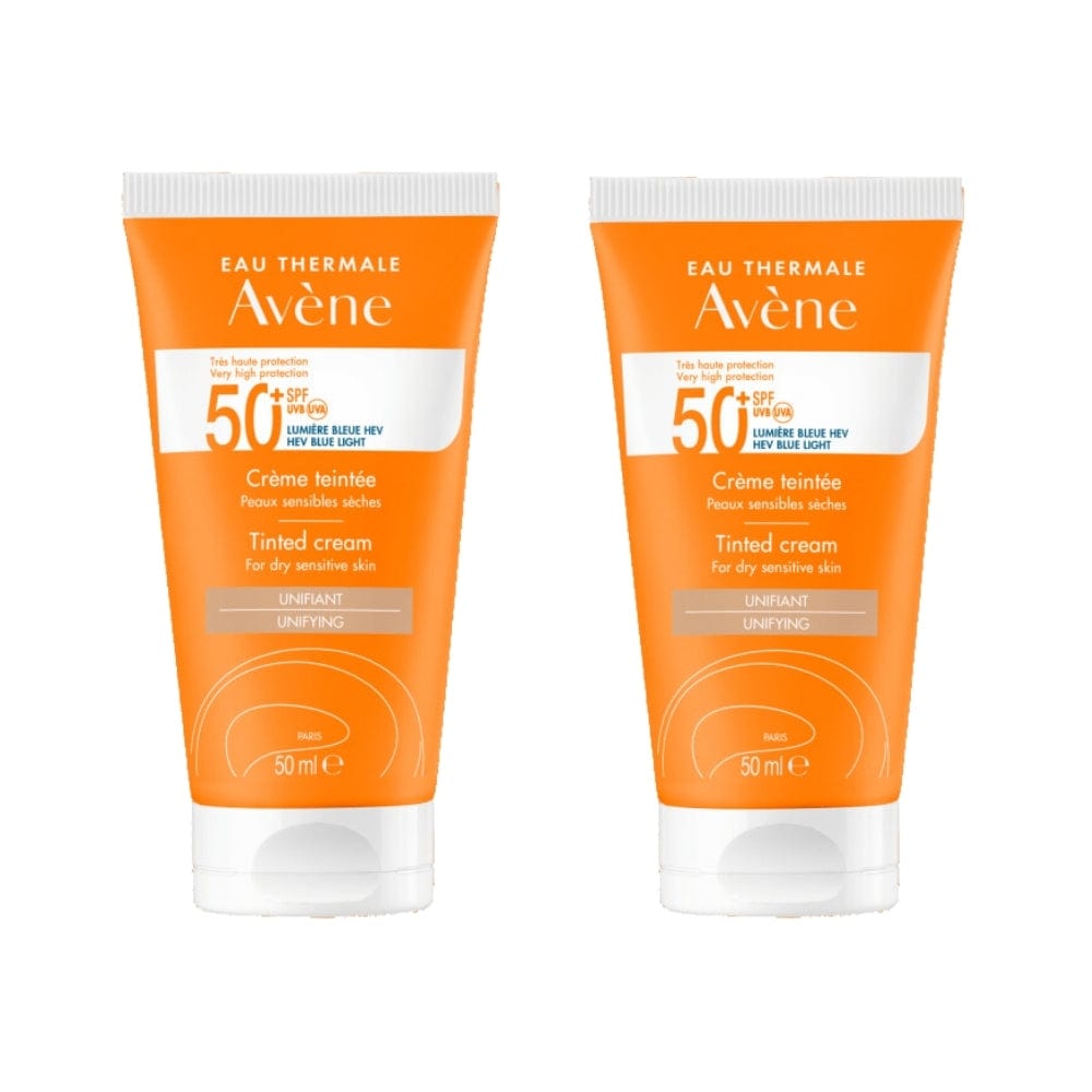 Avene Creme Teintee SPF 50 50 ml Tinted Sunscreen -2 Pack Chivela