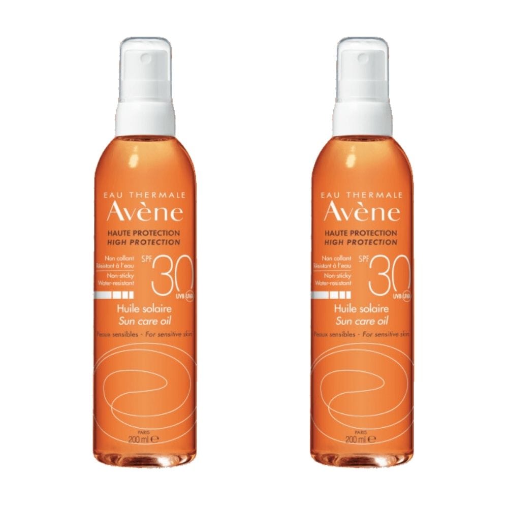Avene Huile Solaire Sun Care Oil Spf 30 200 ml Tanning Oil -2 Pack Chivela