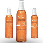 Avene Huile Solaire Sun Care Oil Spf 30 200 ml Tanning Oil -3 Pack Chivela