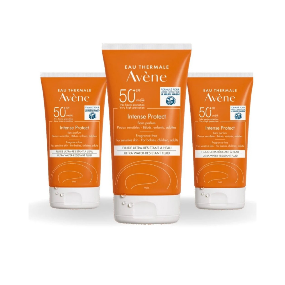Avene Intense Protect Spf 50 Sunscreen 150 ml -3 Pack - By Baano