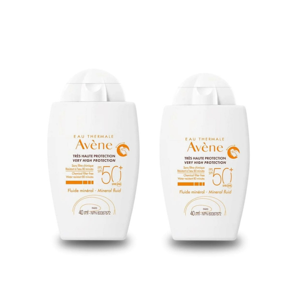 Avene Mineral Liquid Sunscreen SPF 50+ 40 ml -2 Pack Chivela
