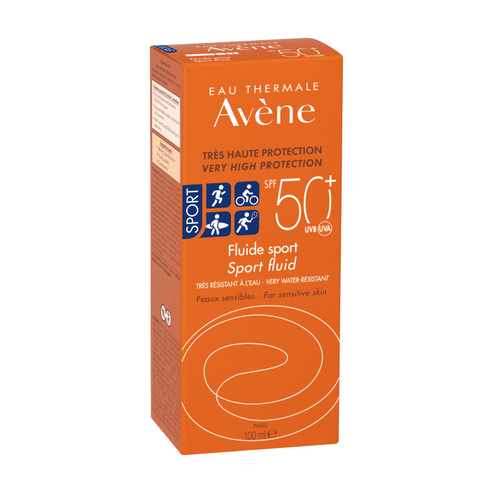Avene Solaire Fluide Sport Spf 50 Sunscreen 100 ml -2 Pack - By Baano