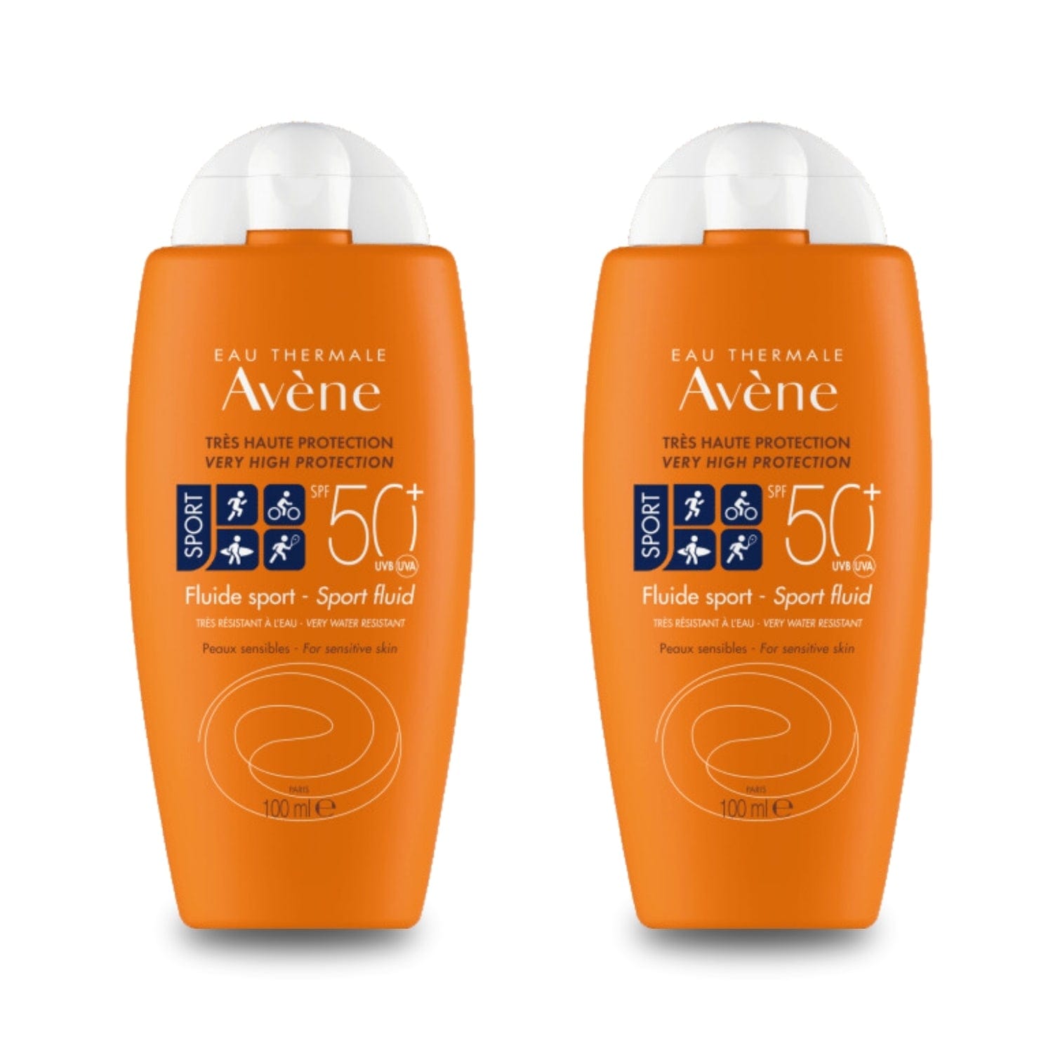 Avene Solaire Fluide Sport Spf 50 Sunscreen 100 ml -2 Pack - By Baano