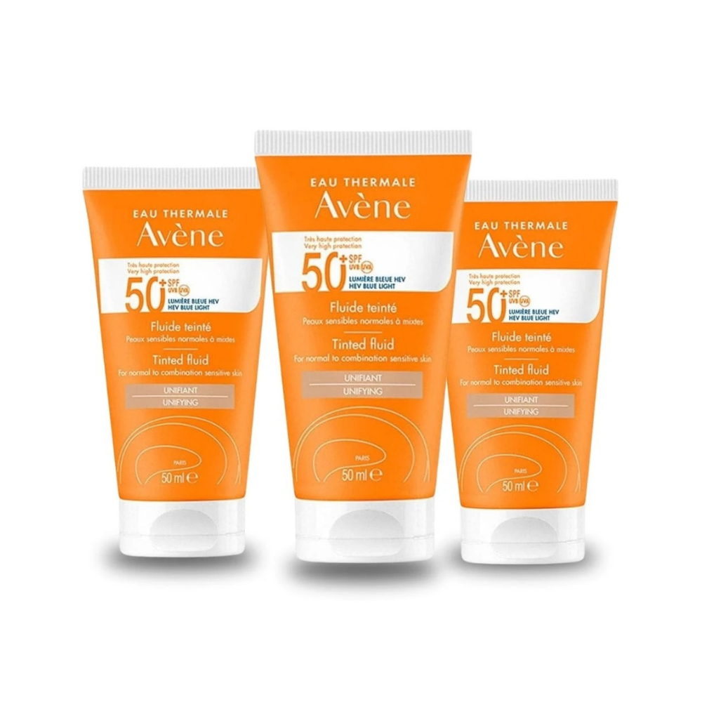 Avene Tinted Fluid SPF50+ Unifying 50ml -3 Pack - By Baano