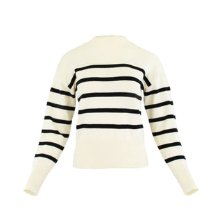 STRIPED SWEATER BLACK /IVORY