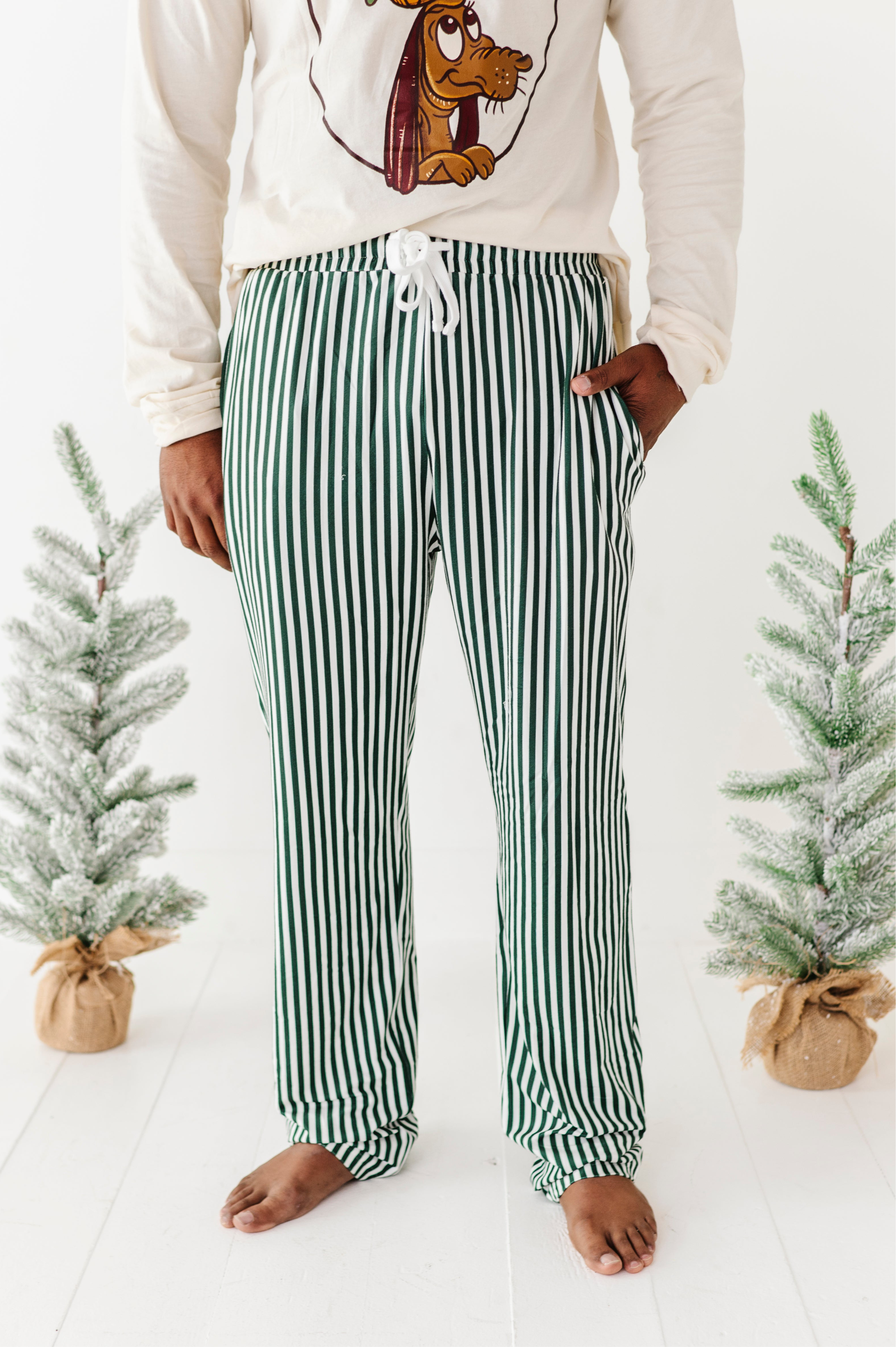 Green Stripes | MEN’S PJ Pants - By Baano