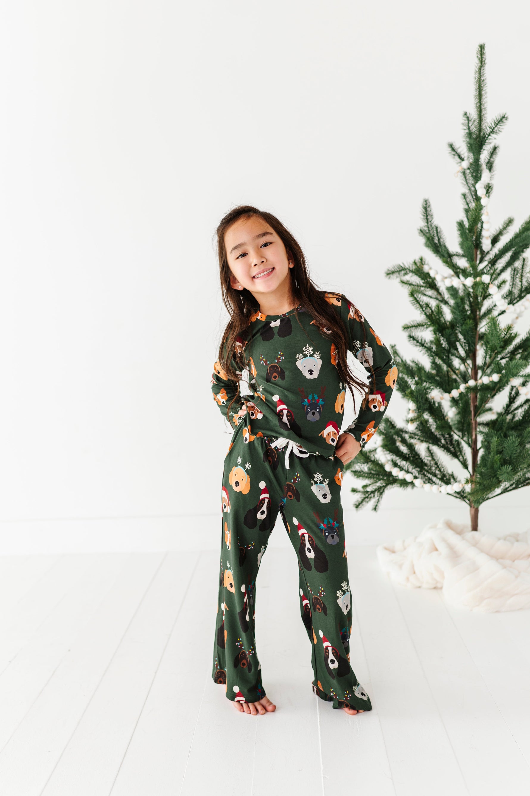 Christmas Doggies | GIRLS WIDE-LEG SET - By Baano