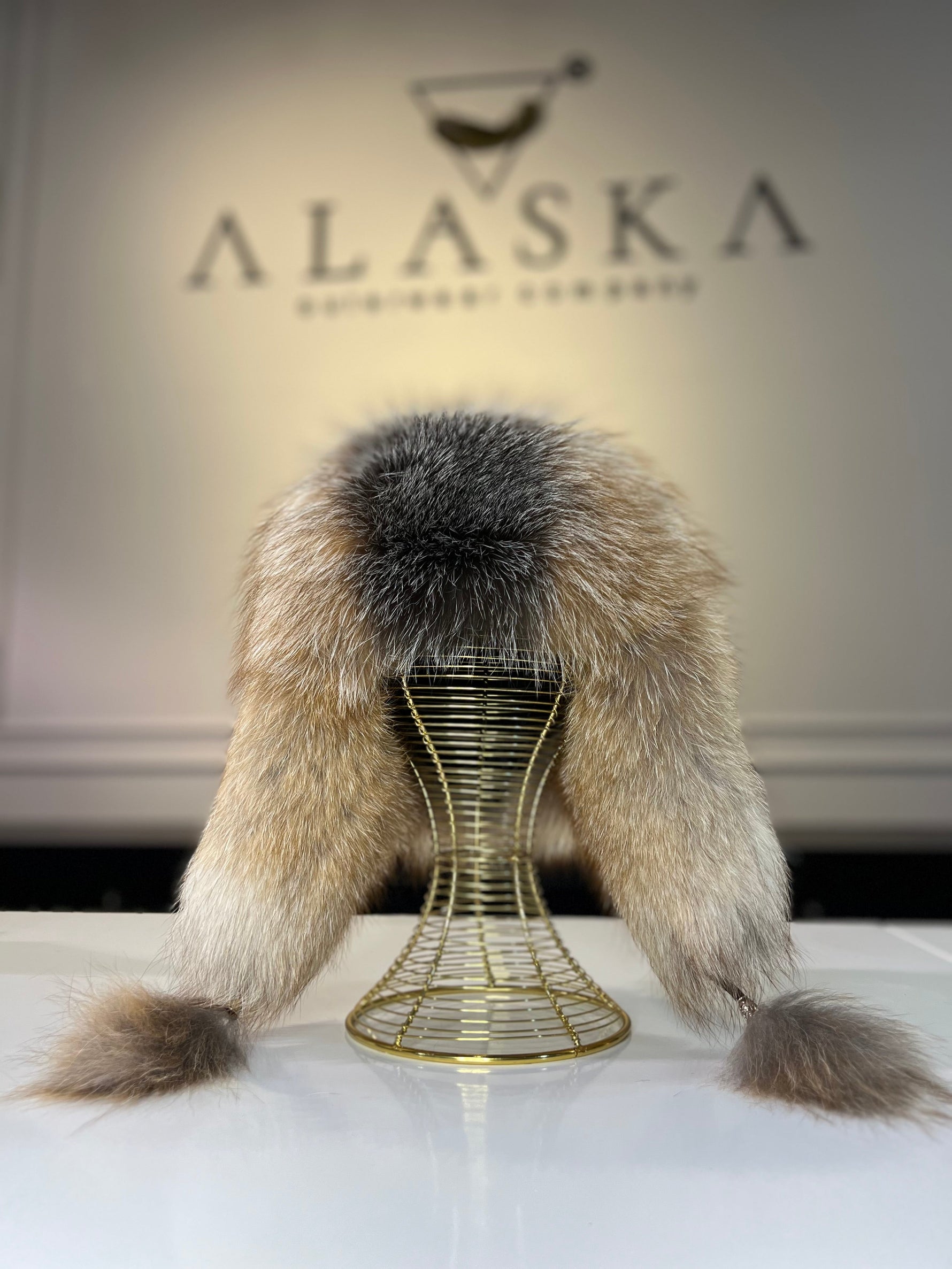 Genuine Silver Fox Fur Genuine Leather Hat