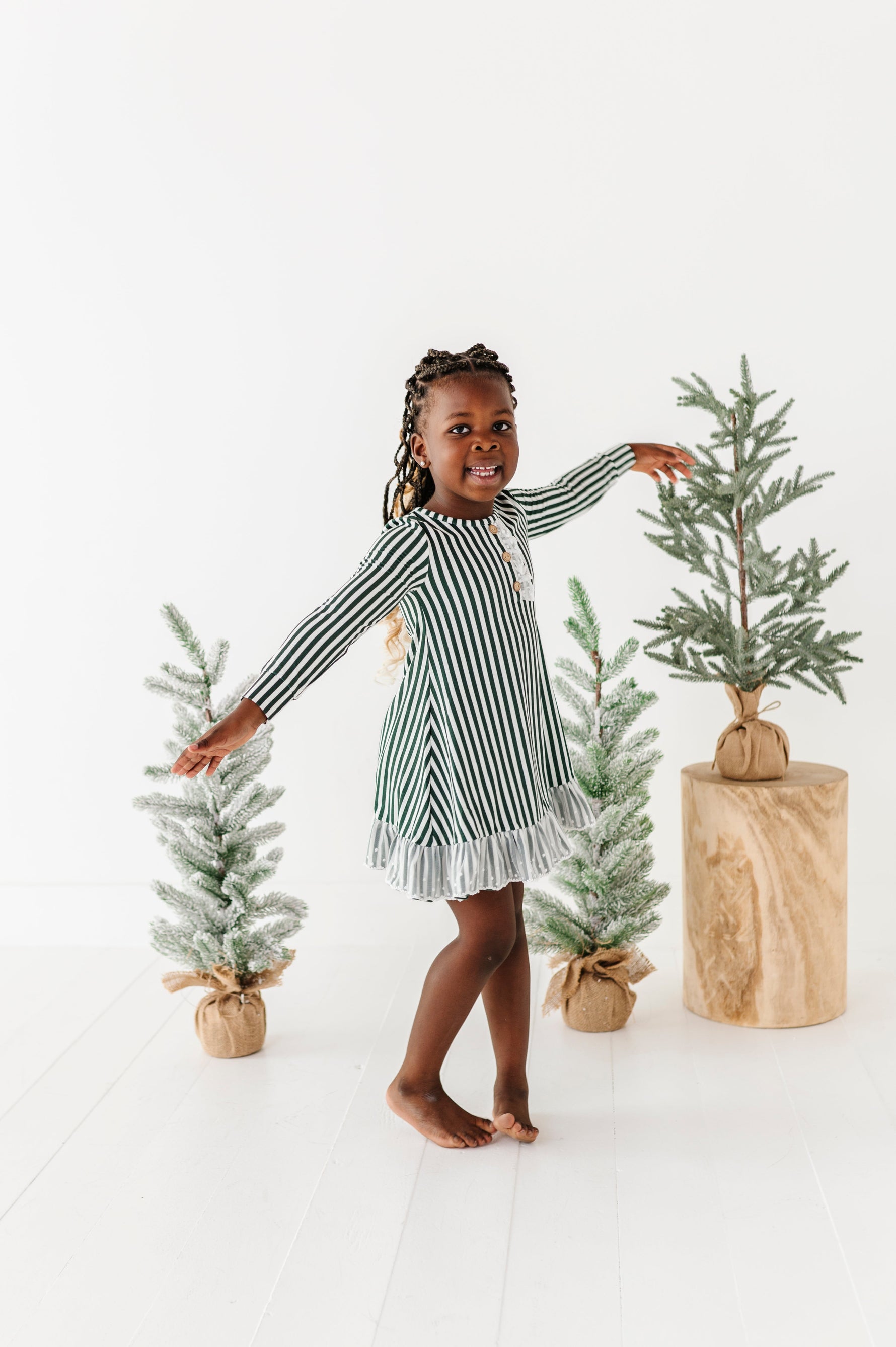 Green Stripes | NIGHTGOWN - By Baano