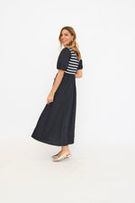 Balloon Sleeve Mixed Media Dress - By Baano