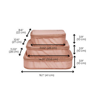 Compression Cubes & Packing Bags Set, 8-pack, Pink/Blush