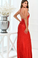 Eclipse Gown - Red Sequin Dress - By Baano