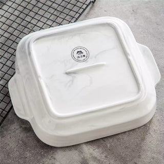 Marble Grey Rectangular Baking Dish for Casseroles