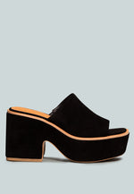 Bardot Fine Suede Handcrafted Platform Slides