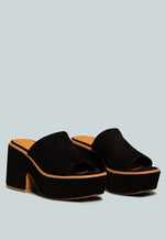 Bardot Fine Suede Handcrafted Platform Slides