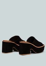 Bardot Fine Suede Handcrafted Platform Slides