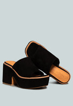 Bardot Fine Suede Handcrafted Platform Slides