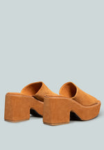 Bardot Fine Suede Handcrafted Platform Slides