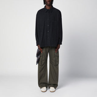 Charcoal Grey Wool And Cashmere Overshirt - By Baano