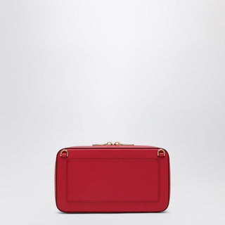 Red Leather Shoulder Bag With Logo - By Baano