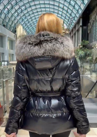 Genuine Silver Fox Premium Down Fill Jacket - By Baano
