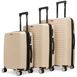 Excavator 3 Piece Expandable Tough Luggage Set