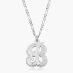 Kid's Double Plated Iced Out Initial Necklace
