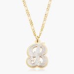 Kid's Double Plated Iced Out Initial Necklace
