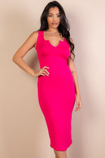 Split Neck Tank Midi Dress (CAPELLA)