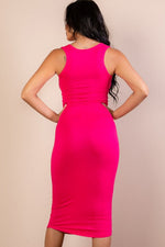 Split Neck Tank Midi Dress (CAPELLA)