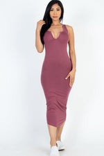 Split Neck Tank Midi Dress (CAPELLA)