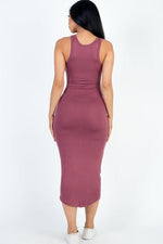 Split Neck Tank Midi Dress (CAPELLA)