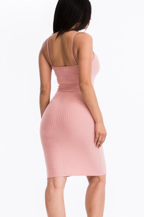 Ribbed Cami Soft Bodycon Dress (CAPELLA)