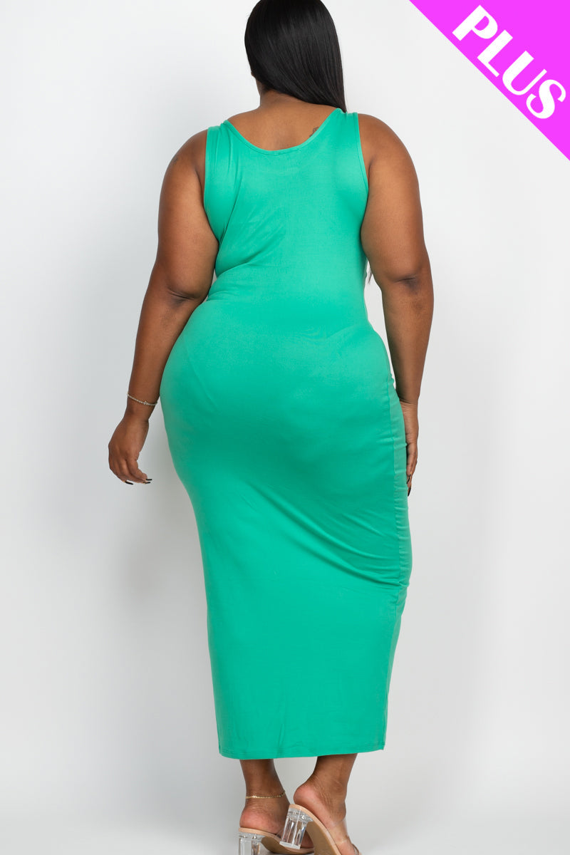 Plus Size Solid Basic Maxi Dress (CAPELLA)