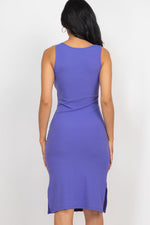 Ribbed Side Slit Tank Dress (CAPELLA)