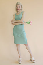 Ribbed Side Slit Tank Dress (CAPELLA)