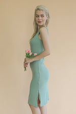 Ribbed Side Slit Tank Dress (CAPELLA)