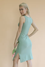 Ribbed Side Slit Tank Dress (CAPELLA)