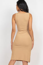 Ribbed Side Slit Tank Dress (CAPELLA)
