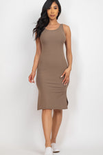 Ribbed Side Slit Tank Dress (CAPELLA)