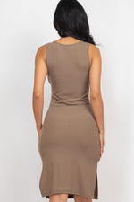 Ribbed Side Slit Tank Dress (CAPELLA)