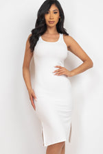 Ribbed Side Slit Tank Dress (CAPELLA)