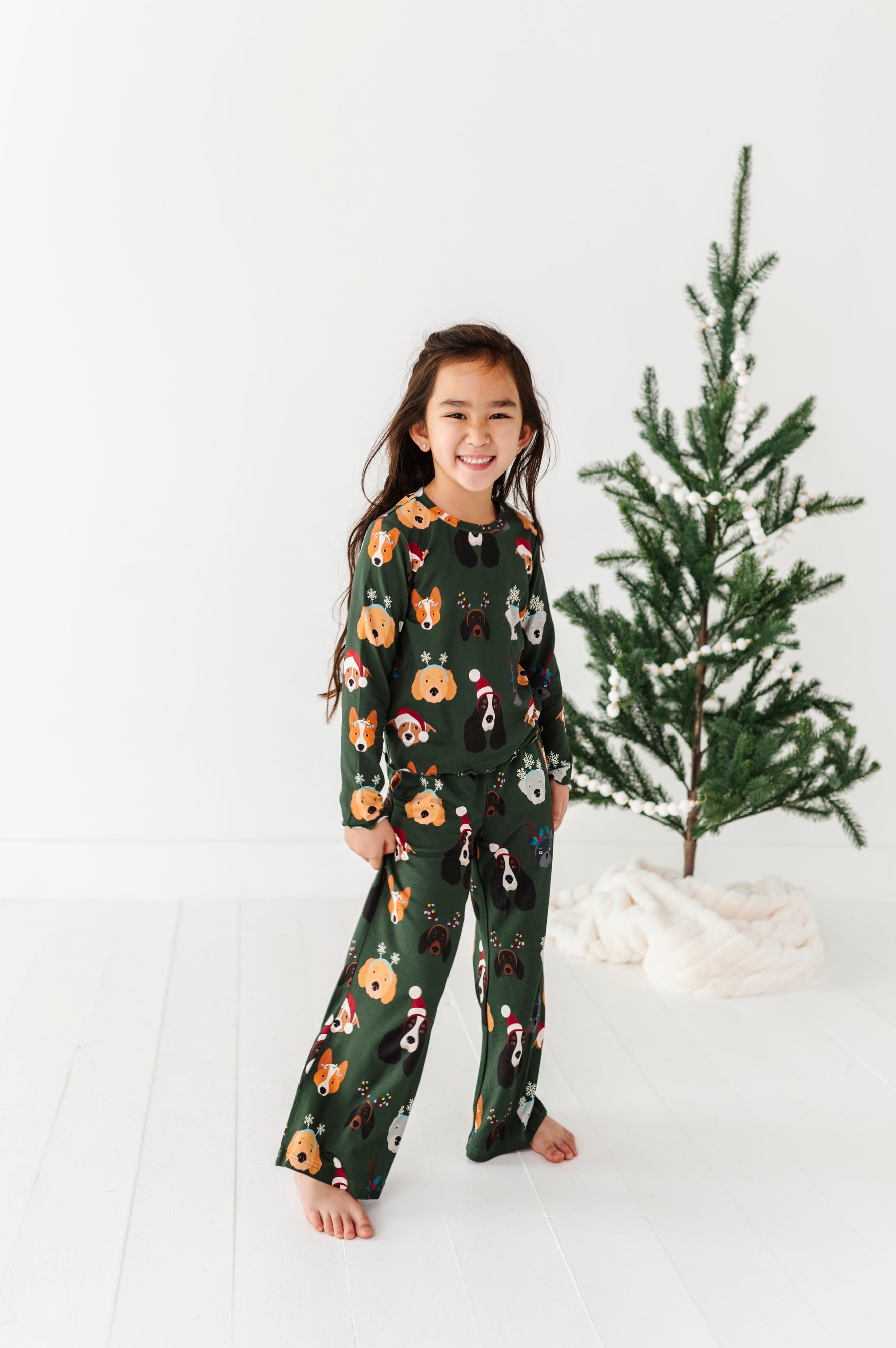 Christmas Doggies | GIRLS WIDE-LEG SET - By Baano