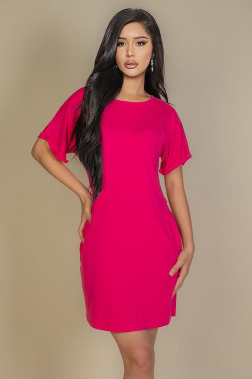 Side Pocket Double Folded Mini Dress (CAPELLA)