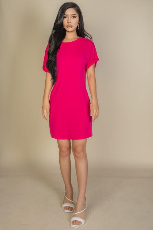 Side Pocket Double Folded Mini Dress (CAPELLA)
