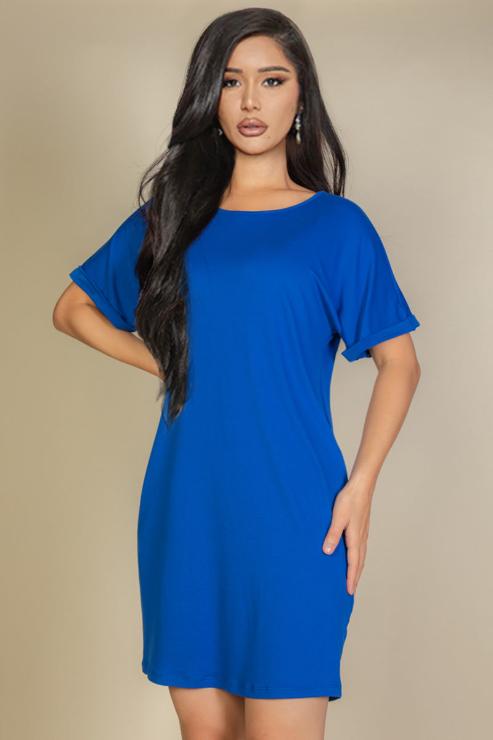 Side Pocket Double Folded Mini Dress (CAPELLA)