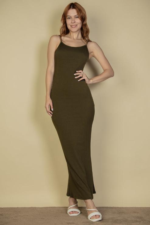 Ribbed Mermaid Hem Camisole Maxi Dress (CAPELLA)