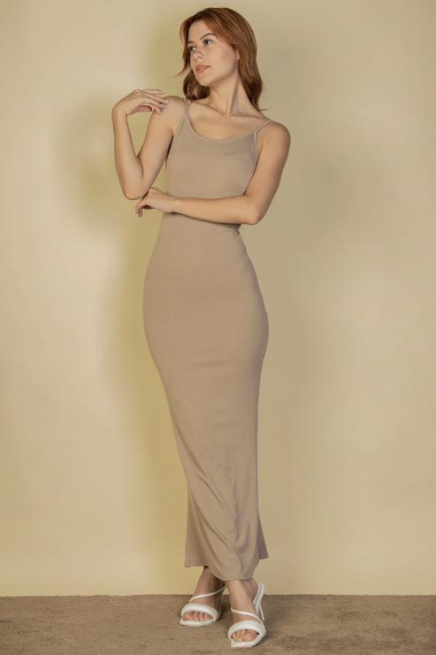 Ribbed Mermaid Hem Camisole Maxi Dress (CAPELLA)