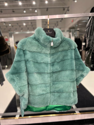Genuine Scandinavian Mink Fur Poncho - By Baano