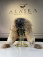 Genuine Silver Fox Fur Genuine Leather Hat
